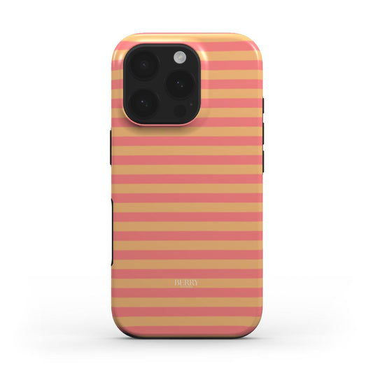 iPhone case with stripes in pink – Peach iPhone MagSafe
