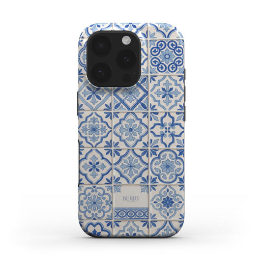 Amalfi Mosaic iPhone MagSafe – ブルーの装飾模様のiPhoneケース