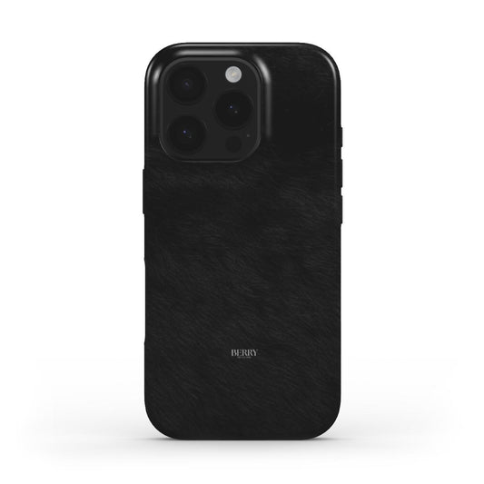 Black Fur – ブラックの装飾的なデザインのiPhoneケース