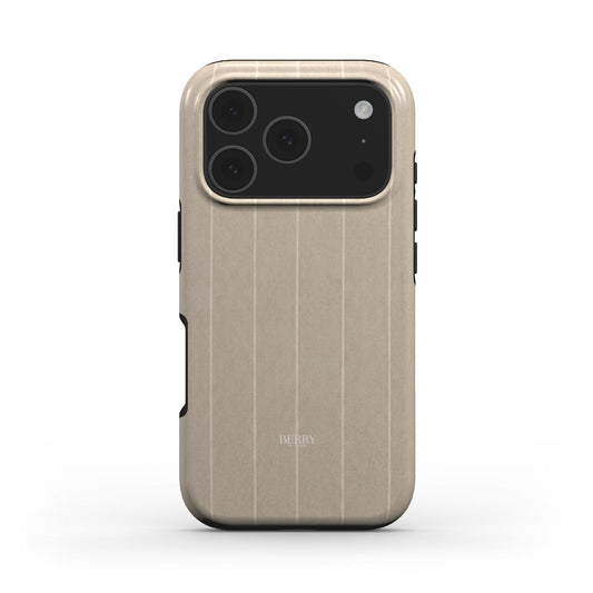 iPhone-deksel med dekorativt design farge: beige – Beige suit