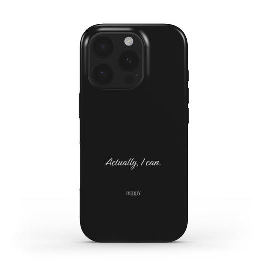 iPhone case with decorative design – Actually, I Can Midnight