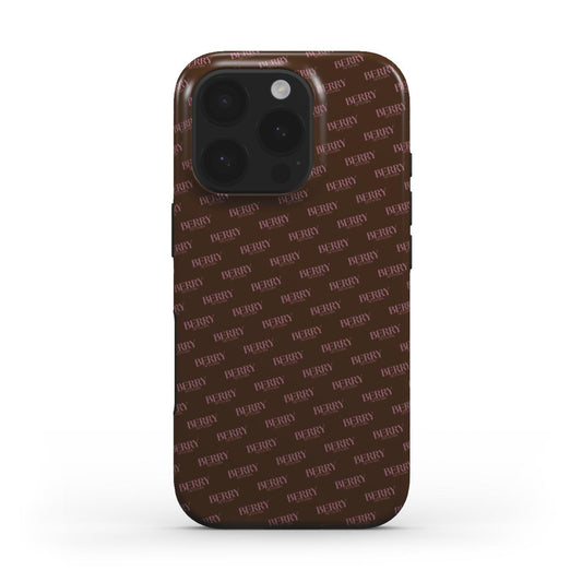 Funda para iPhone con diseño elegante color: rosa – Mocha Monogram iPhone MagSafe