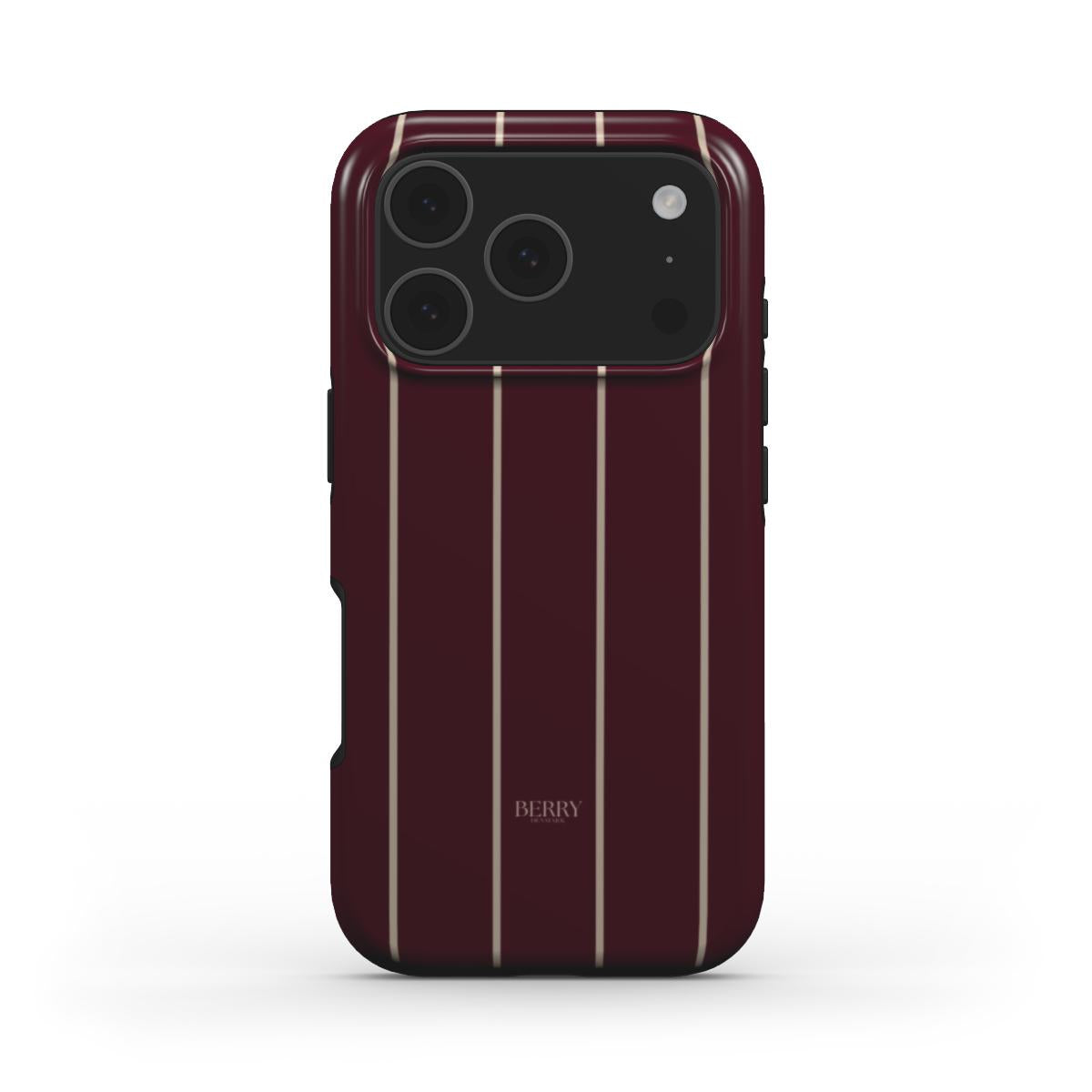 iPhone-deksel med stripete design farge: burgunder – Burgundy Cream