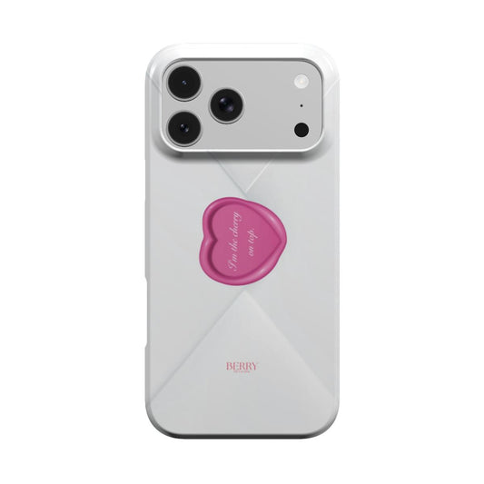 Funda para iPhone con motivo de cerezas color: rosa – The Cherry On Top