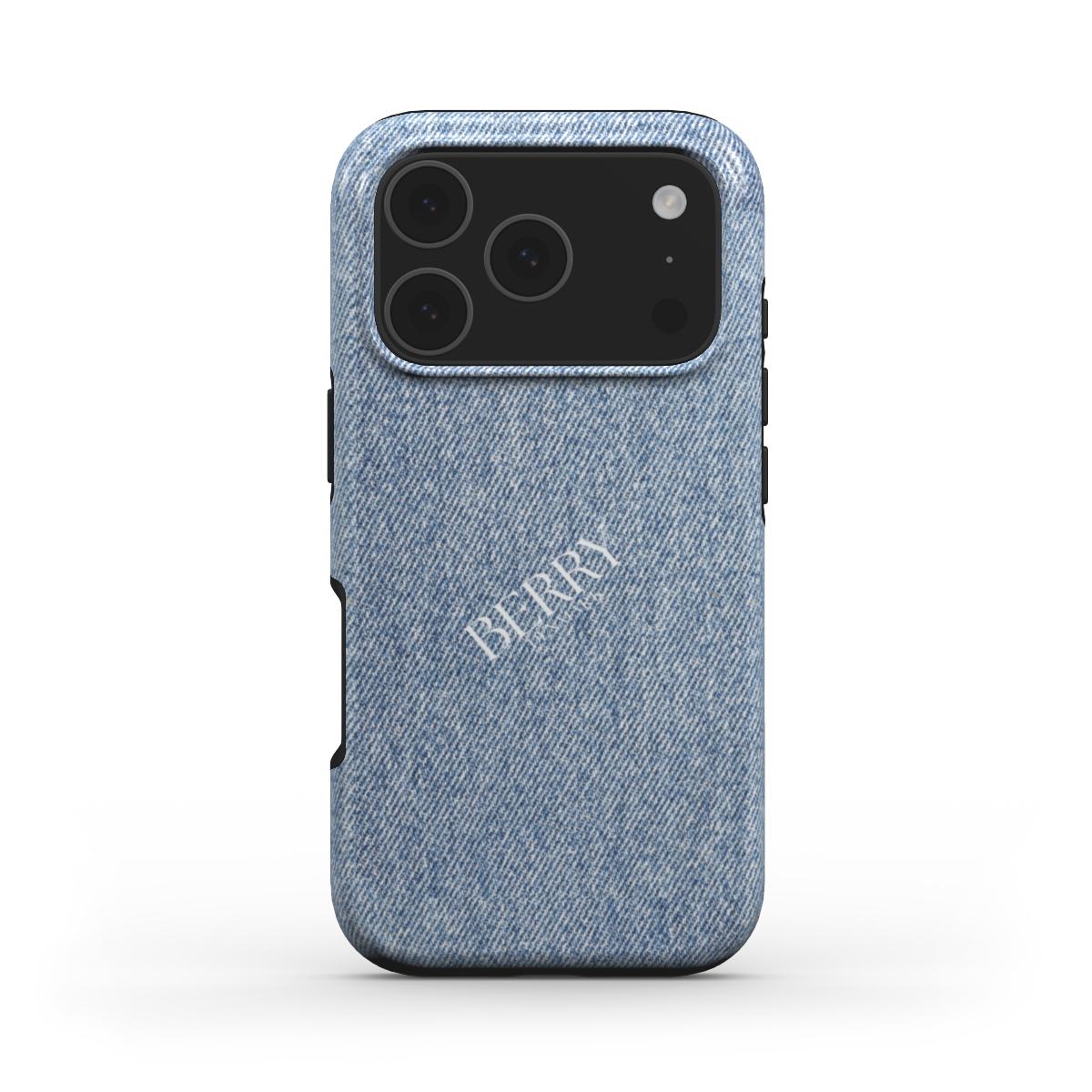 Custodia per iPhone con design raffinato colore: bianco – Denim Girly iPhone MagSafe