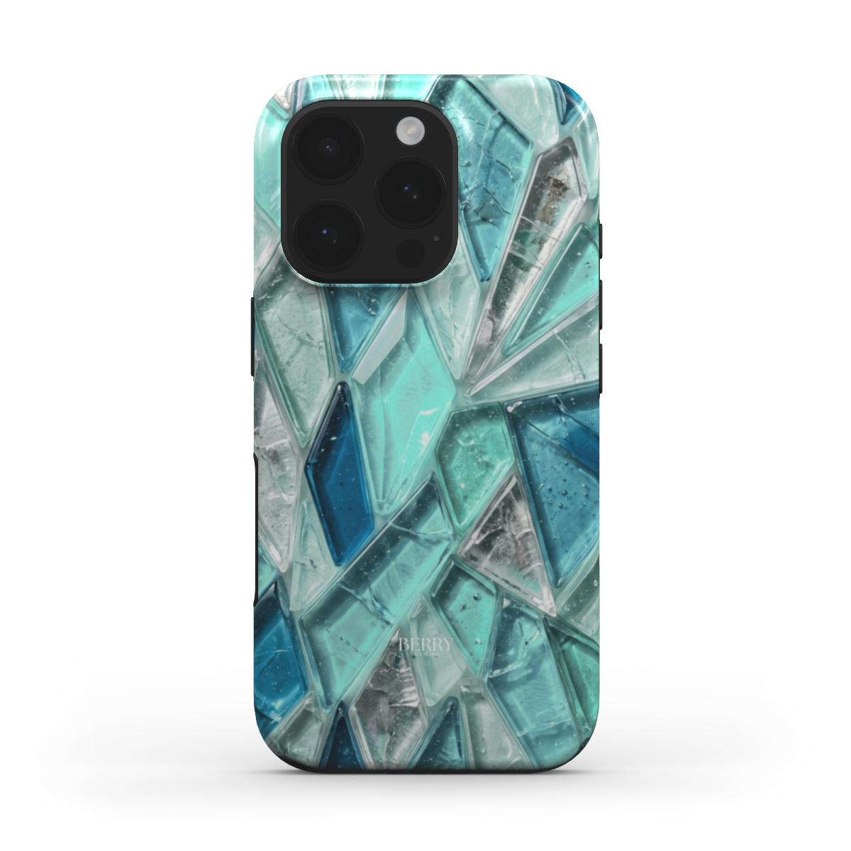 Funda para iPhone con patrón decorativo color: azul – Mykonos