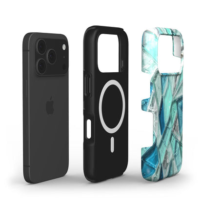 Funda para iPhone con patrón decorativo color: azul – Mykonos