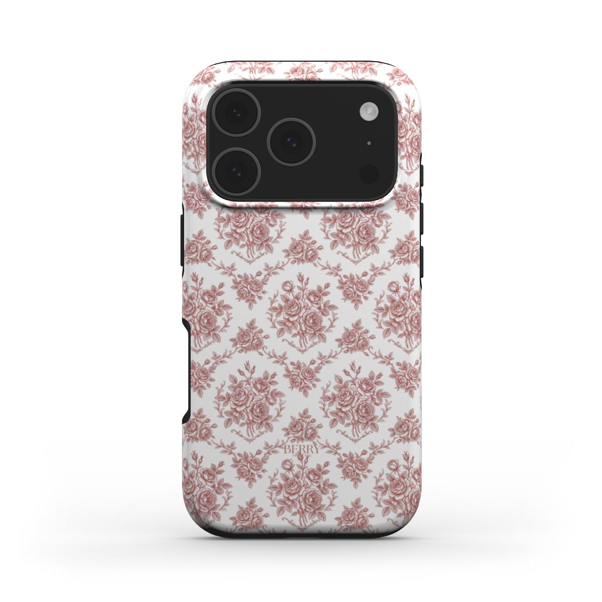 Θήκη iPhone με μοτίβο τριαντάφυλλων – Burgundy Dreams