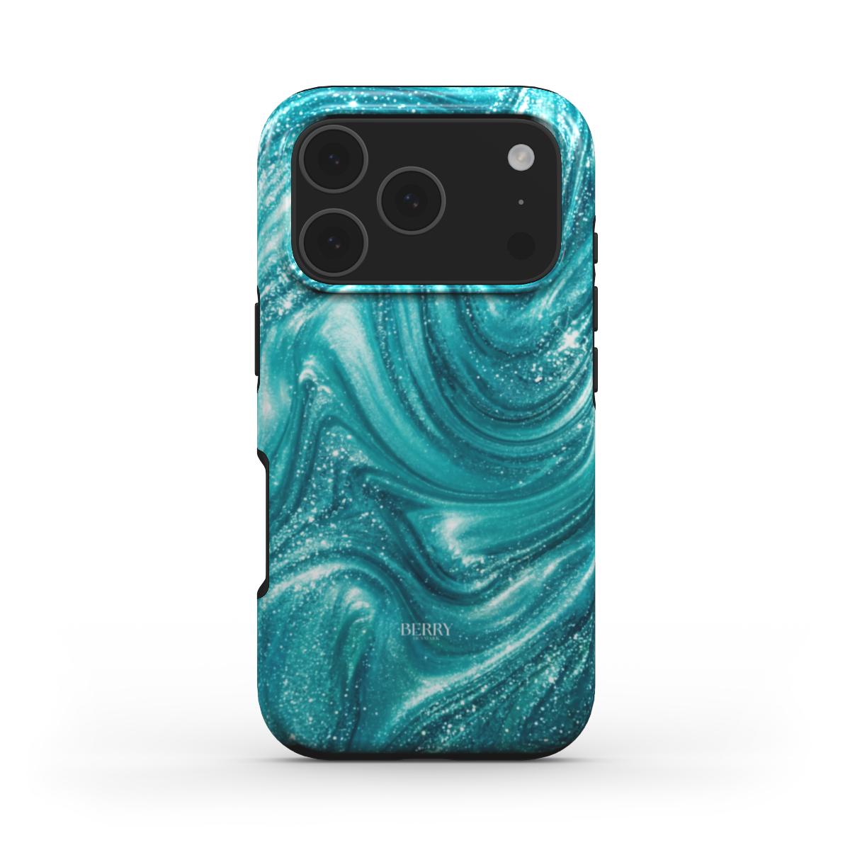 iPhone-skal med glamorös design färg: blå – St. Tropez iPhone MagSafe