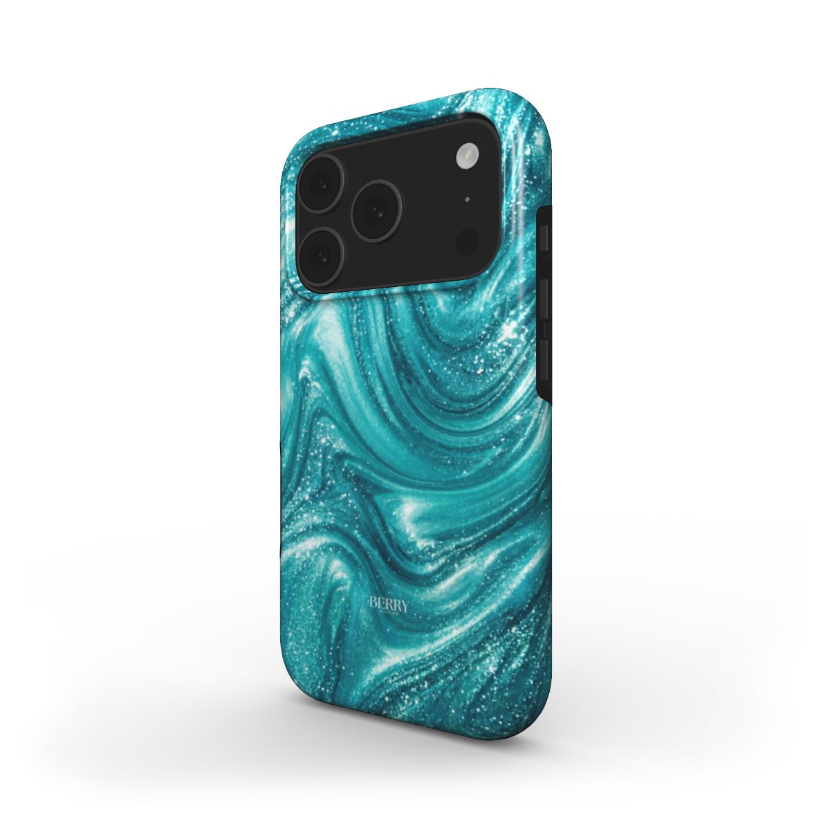 iPhone-skal med glamorös design färg: blå – St. Tropez iPhone MagSafe