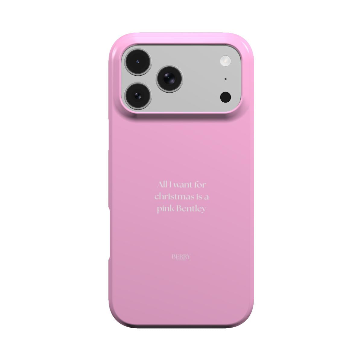 Θήκη iPhone με διακοσμητικό σχέδιο χρώμα: ροζ – All I want for christmas is a pink Bentley