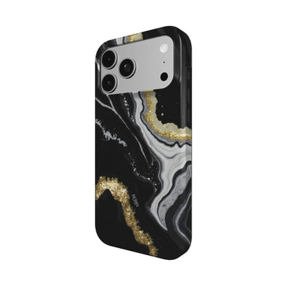 Sort iPhone-cover med glamourøst design, design Midnight Gold