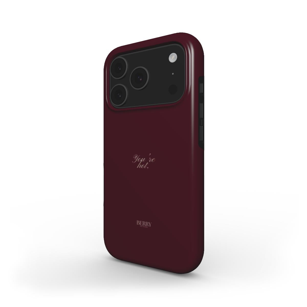 Funda para iPhone con diseño elegante color: burdeos – You're Hot