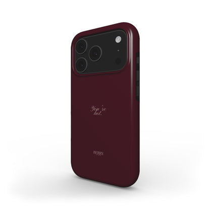 Funda para iPhone con diseño elegante color: burdeos – You're Hot