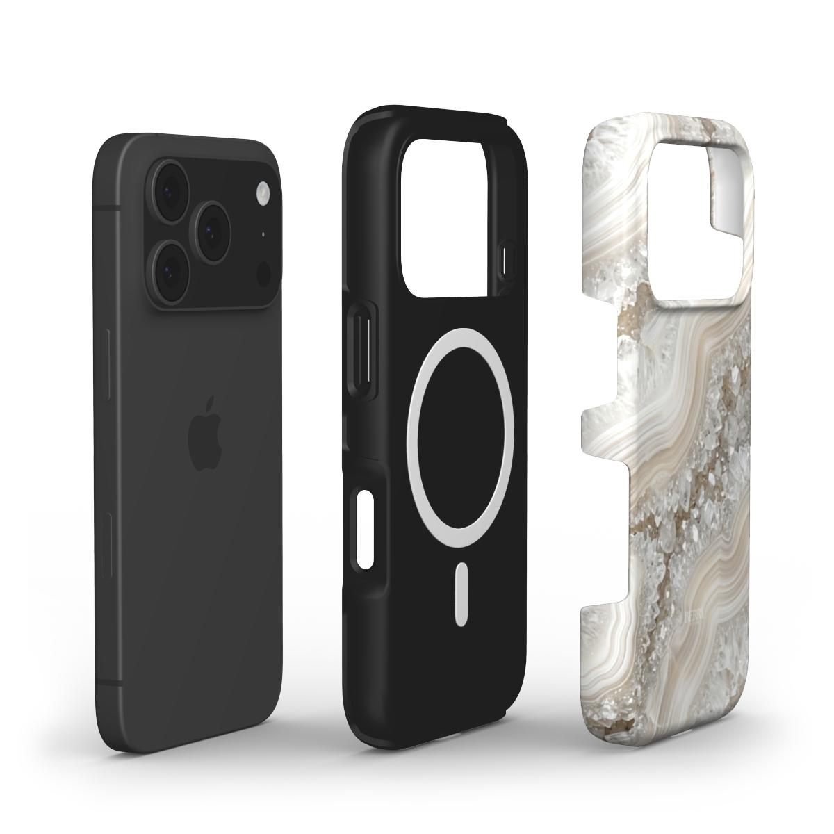 iPhone-deksel med dekorativt mønster farge: beige – Monte Carlo iPhone MagSafe