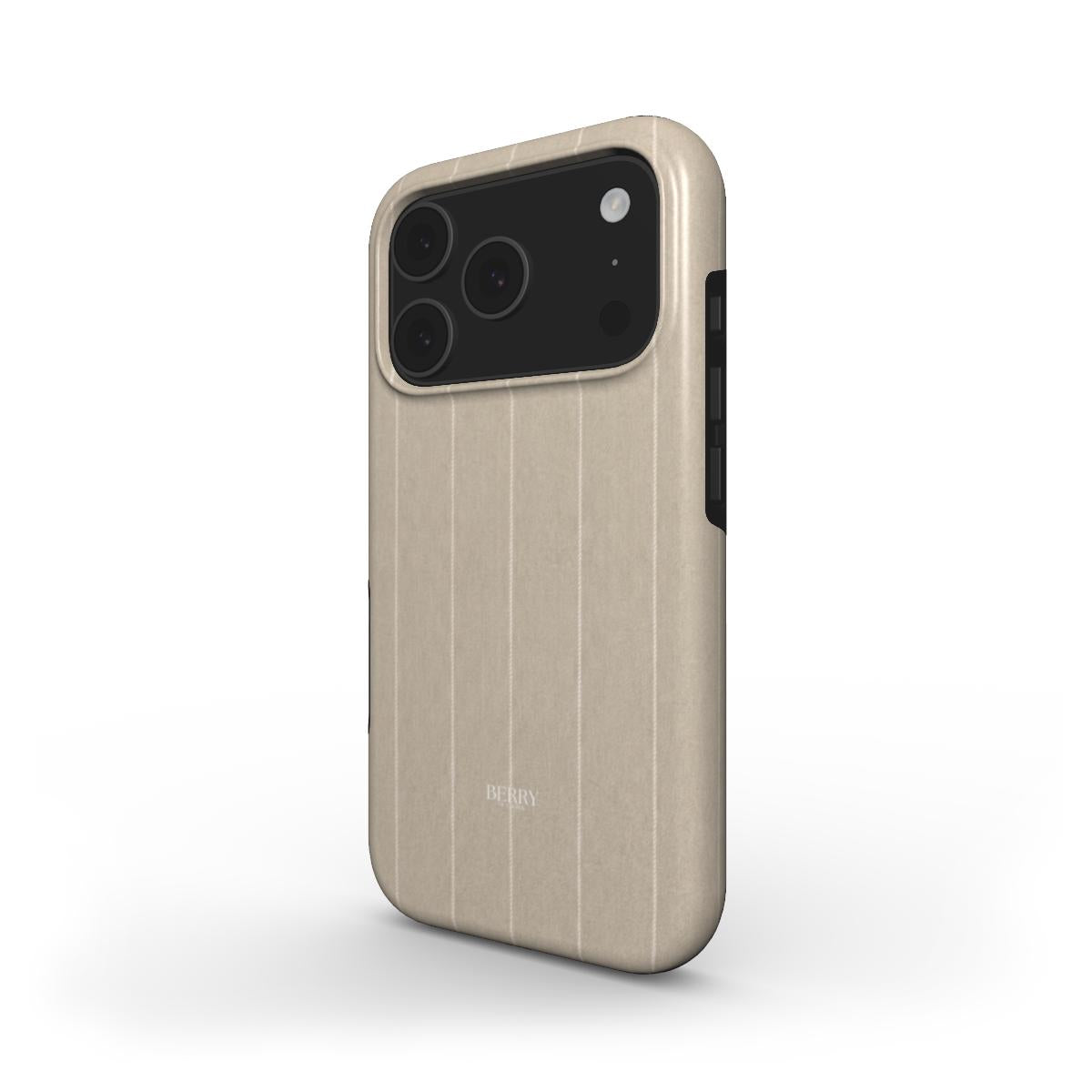 Custodia per iPhone con design decorativo colore: beige – Beige suit