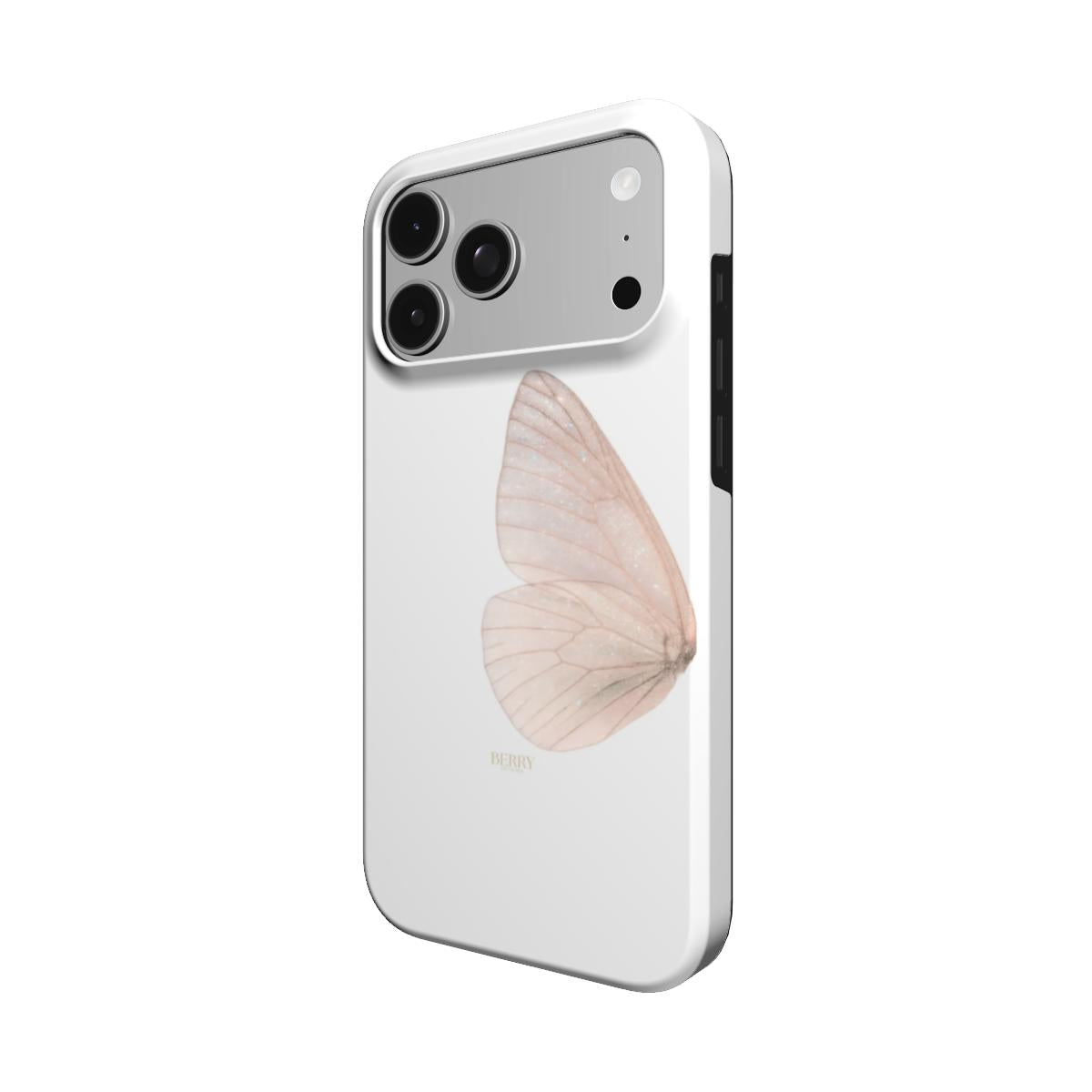 iPhone-deksel med rosemotiv farge: rosarød – Butterfly Dreams Rosegold