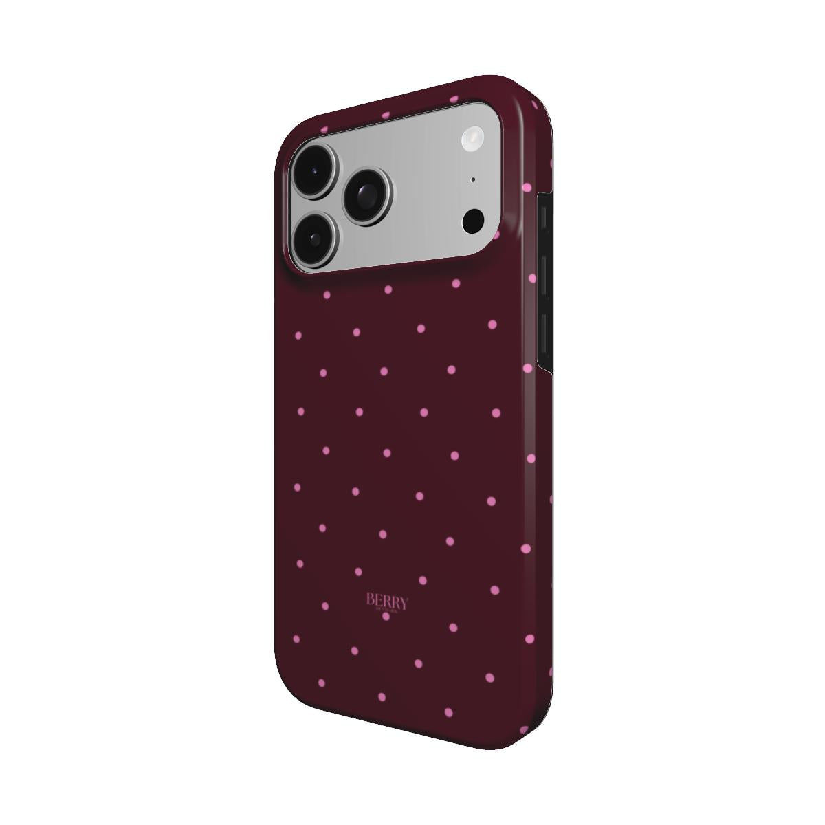 Coque pour iPhone avec design épuré – Burgundy Freckle