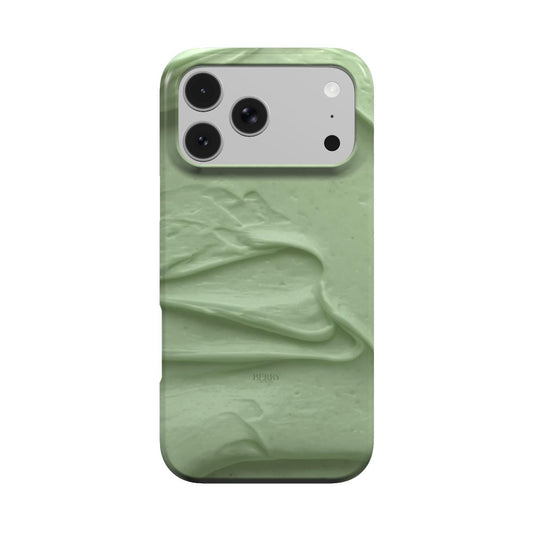 iPhone case with soft marbled pattern in matcha green – Buttery Matcha