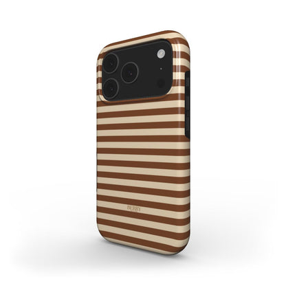 Cookie – ブラウンのストライプのiPhoneケース