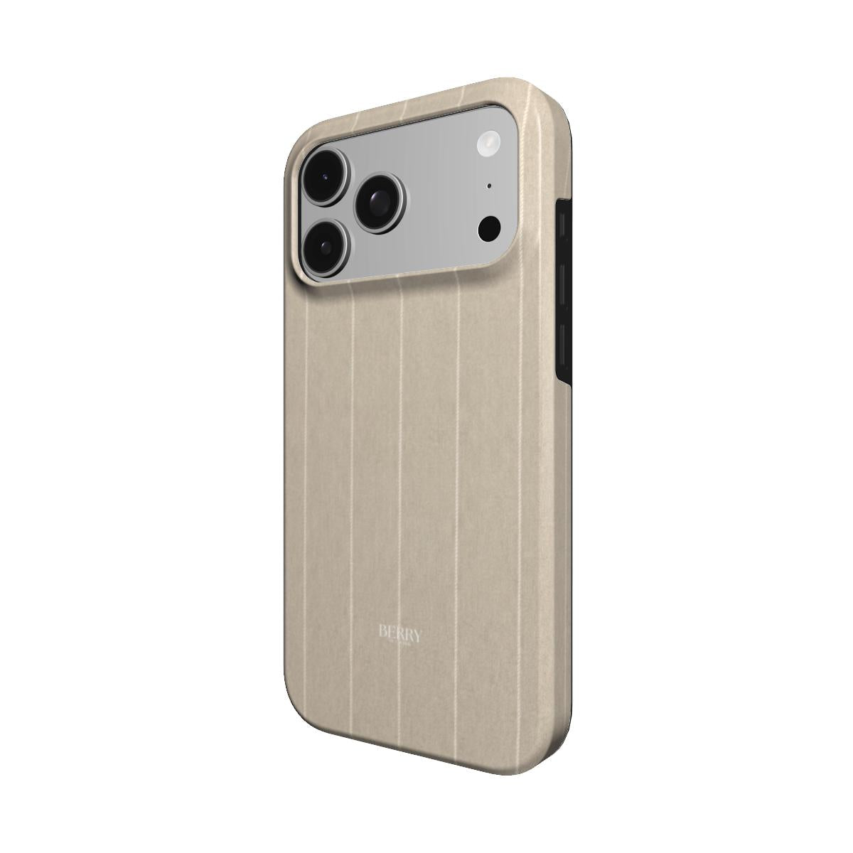 Custodia per iPhone con design decorativo colore: beige – Beige suit