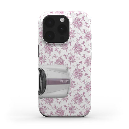Coque pour iPhone avec motif de roses couleur : rose poudré – Cabriolet dreams