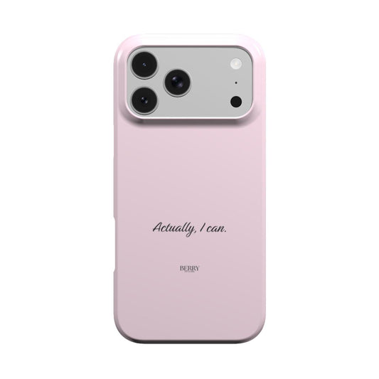 iPhone case with rose motif in rose pink – Actually, I Can Rose