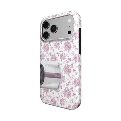Coque pour iPhone avec motif de roses couleur : rose poudré – Cabriolet dreams