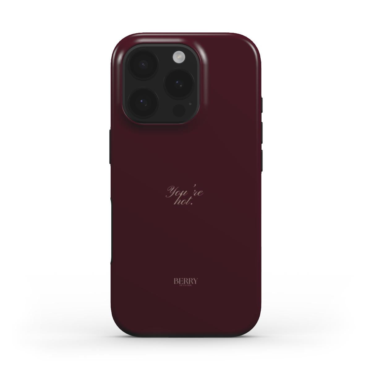 Funda para iPhone con diseño elegante color: burdeos – You're Hot