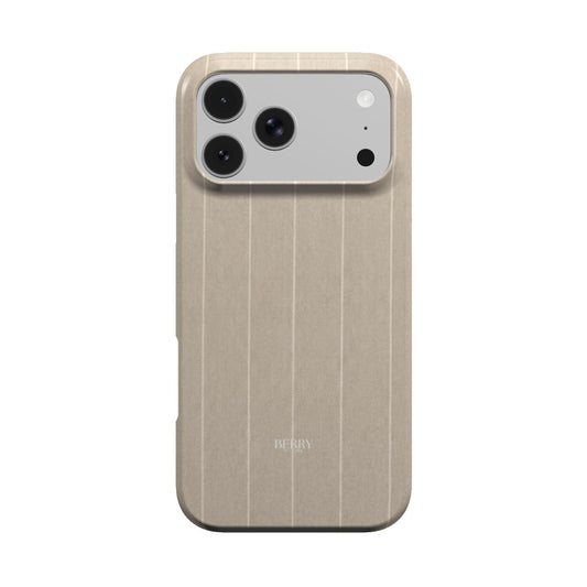 iPhone-deksel med dekorativt design farge: beige – Beige suit