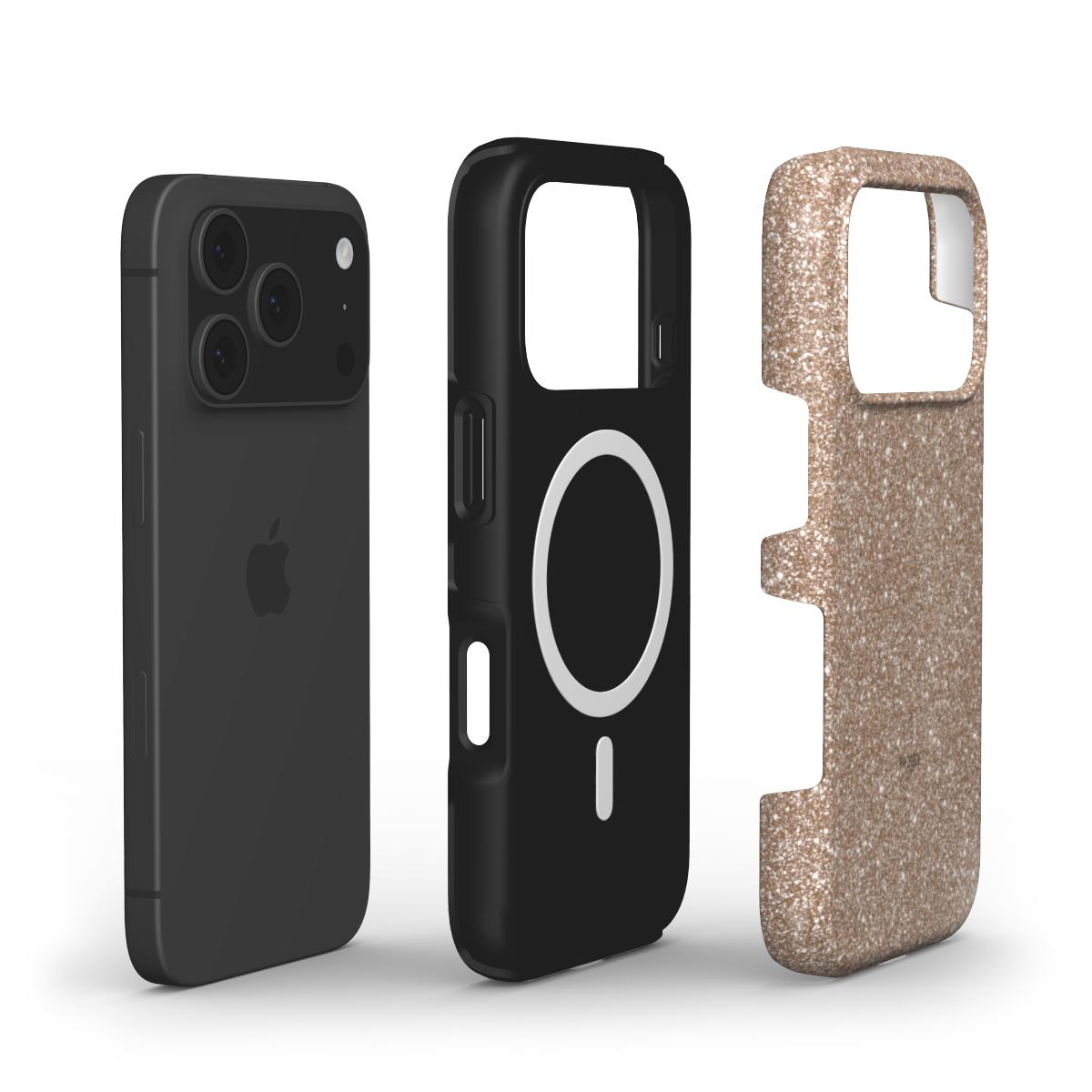 iPhone case with glamorous design in gold – Deep Gold Glam