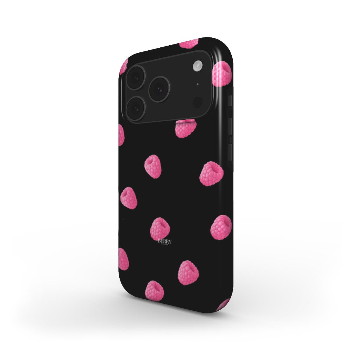 Lyserødt iPhone-cover med stilrent design – Raspberry Kisses Midnight