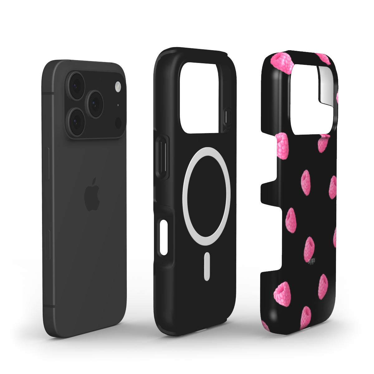 iPhone-cover Raspberry Kisses Midnight med stilrent design til et personligt look