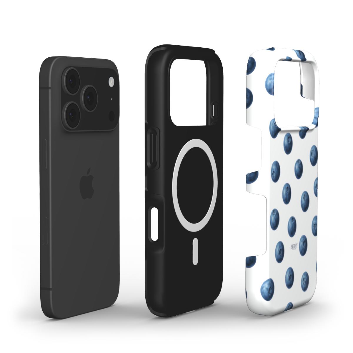 Funda para iPhone con motivo de lazo para un estilo personal – Blueberry Kisses Clean