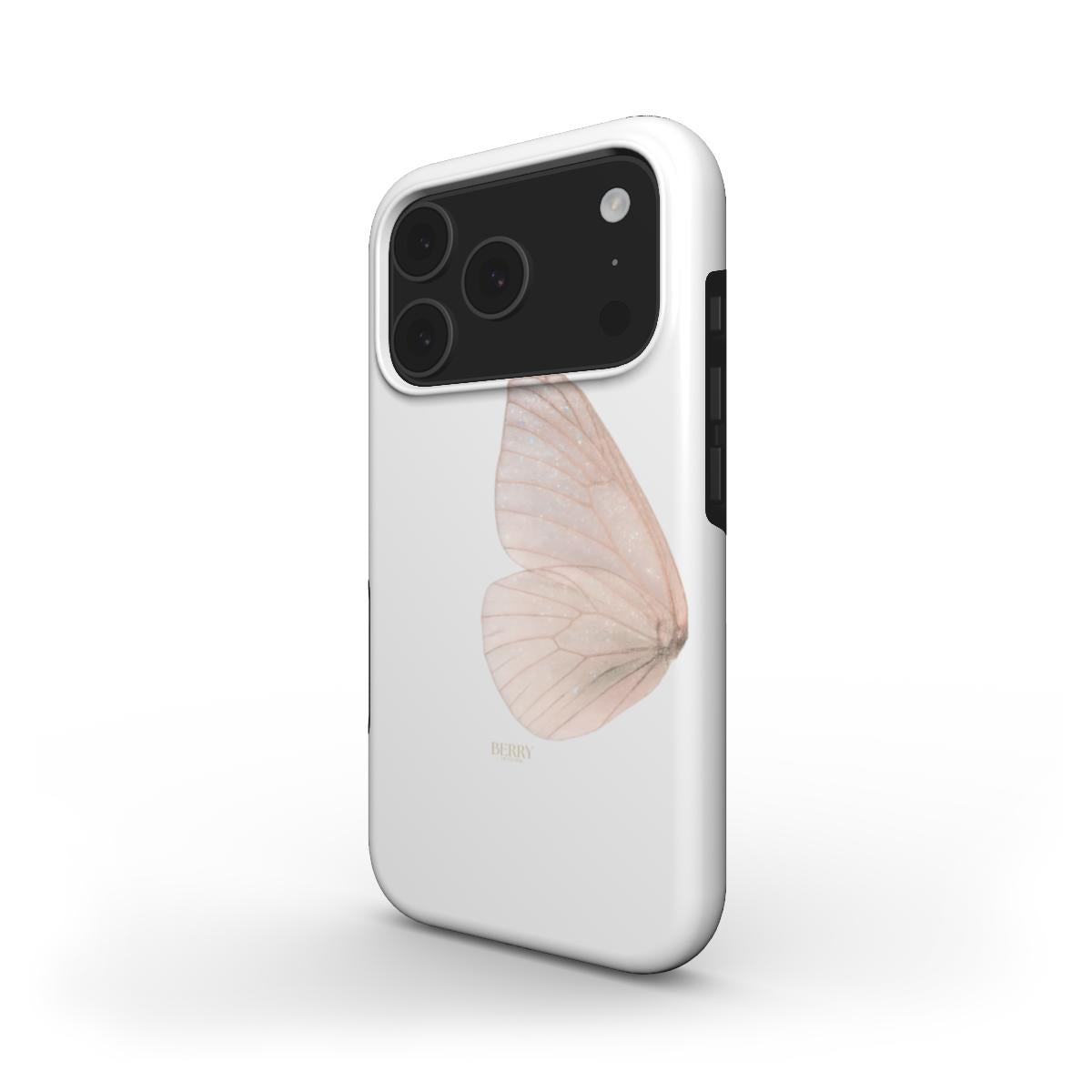 iPhone-deksel med rosemotiv farge: rosarød – Butterfly Dreams Rosegold