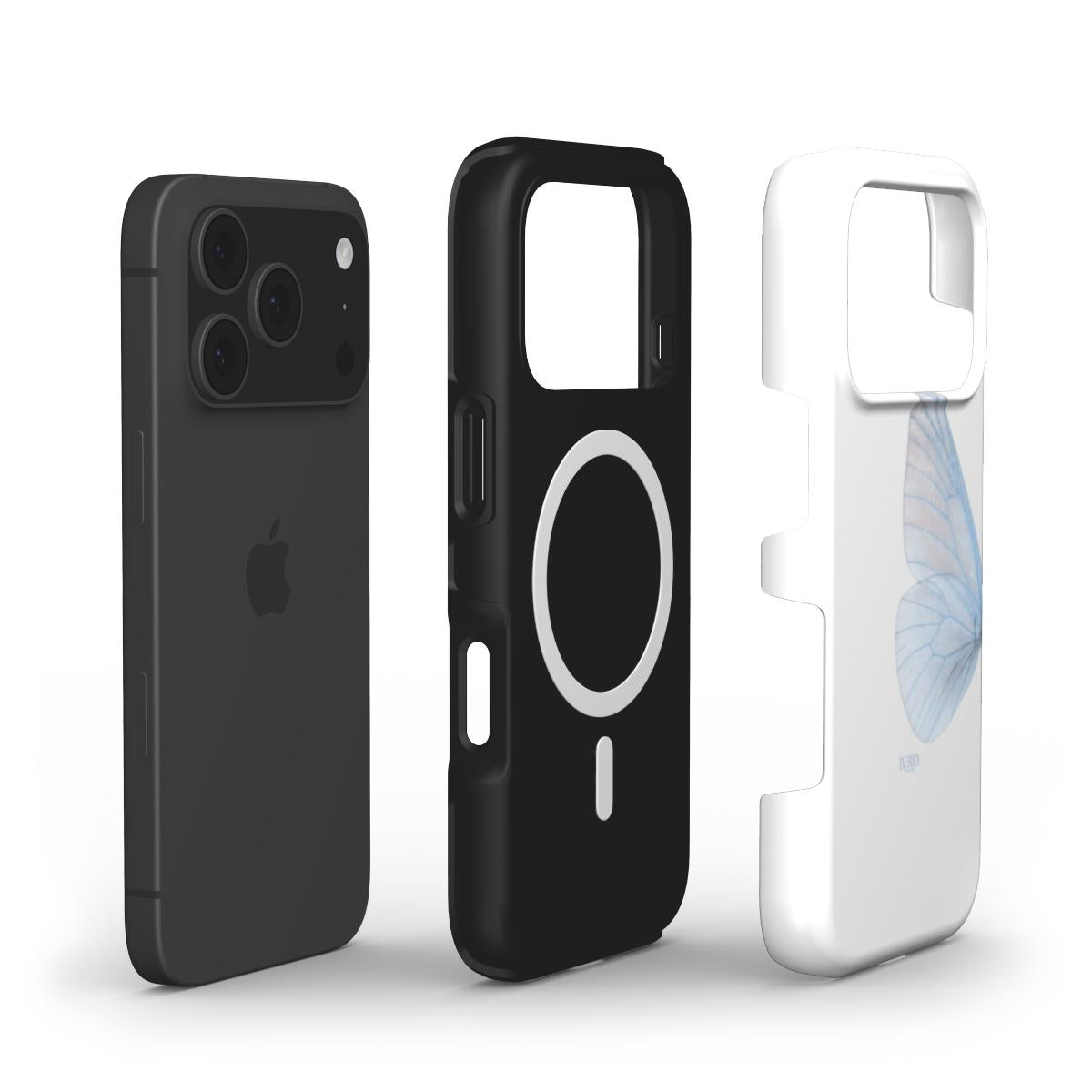 iPhone-hoesje met strak ontwerp kleur: crèmegeel – Butterfly Dreams Pacific