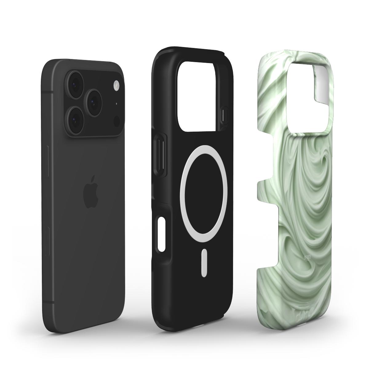 iPhone-hoesje met strak ontwerp kleur: matchagroen – Creamy Matcha