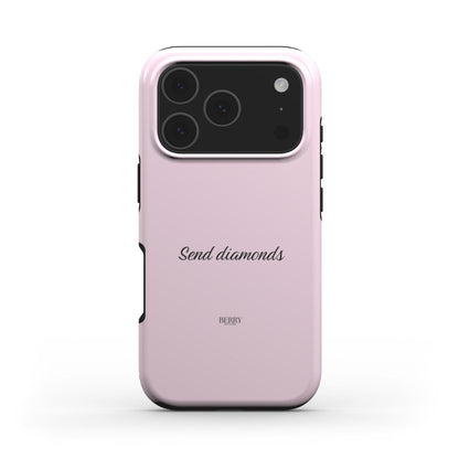 iPhone-skal med rosmotiv färg: rosenrosa – Send Diamonds Rose