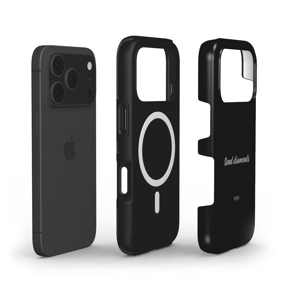Funda para iPhone con diseño decorativo – Send Diamonds Midnight
