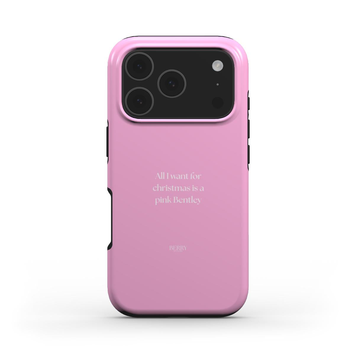 Θήκη iPhone με διακοσμητικό σχέδιο χρώμα: ροζ – All I want for christmas is a pink Bentley