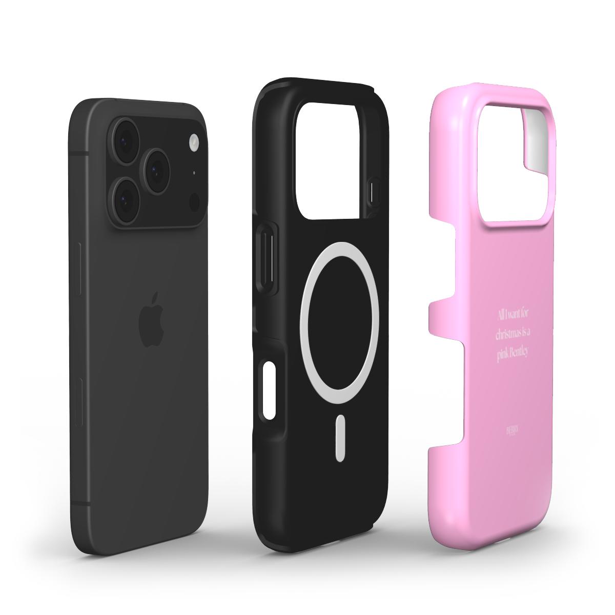 Θήκη iPhone με διακοσμητικό σχέδιο – All I want for christmas is a pink Bentley