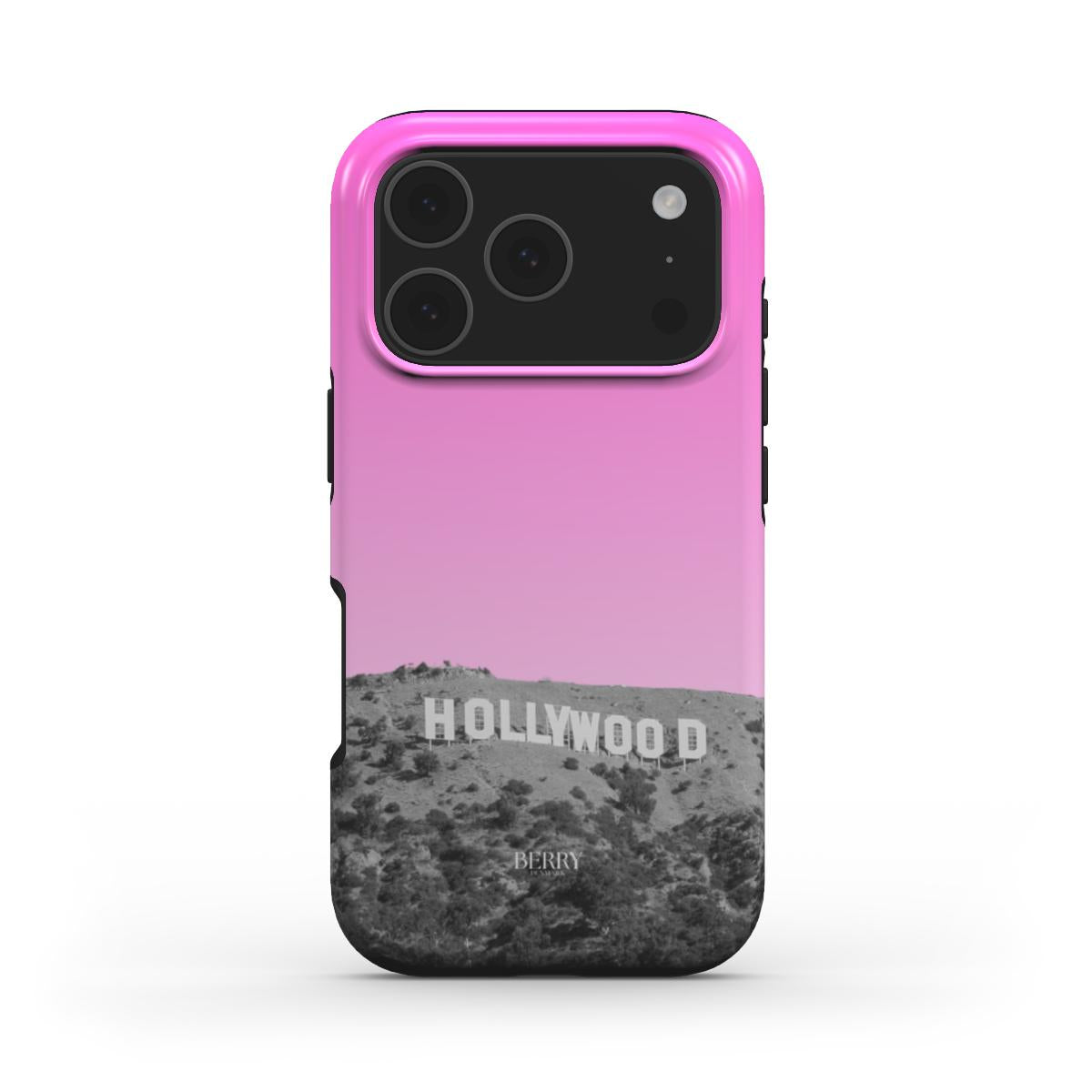iPhone-skal med trälook färg: rosa – Hollywood iPhone MagSafe