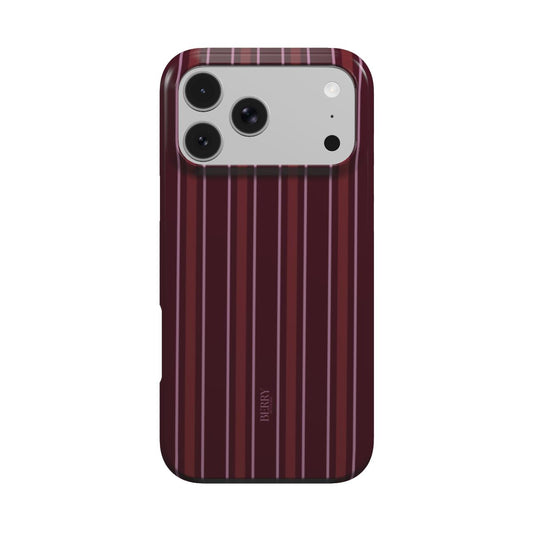 iPhone-hoesje met gestreept ontwerp kleur: bordeauxrood – Pomegranate