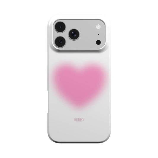 Lyserødt iPhone-cover med hjertemotiv – Blurry Heart