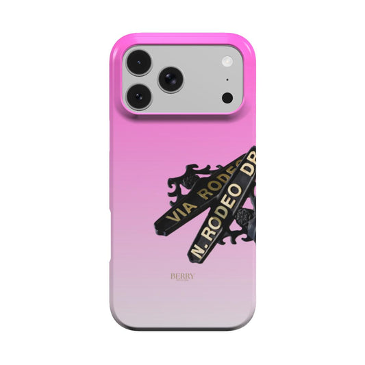 Rodeo Drive – ピンクの装飾的なデザインのiPhoneケース