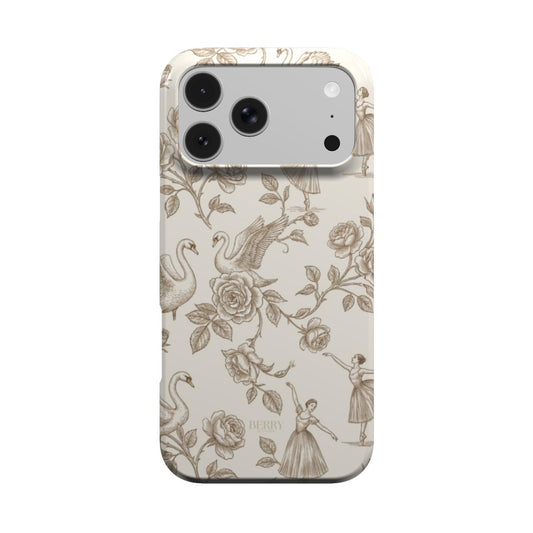 Royal Ballerina – レッドの装飾的なデザインのiPhoneケース