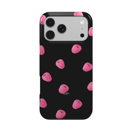 Raspberry Kisses Midnight – ピンクの洗練されたデザインのiPhoneケース