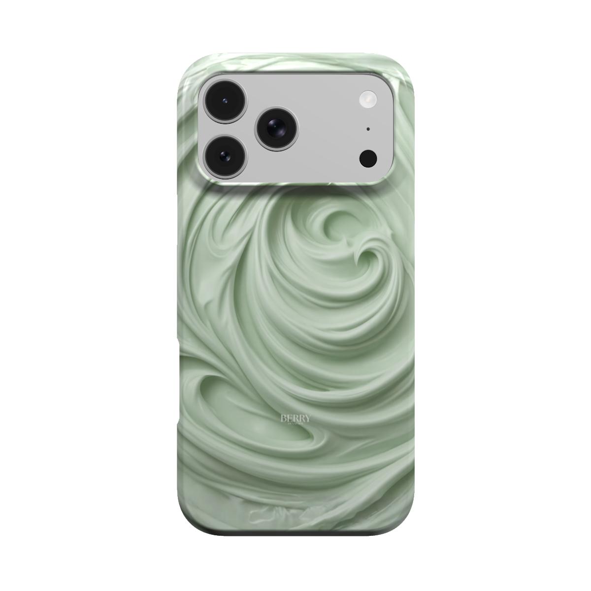iPhone-hoesje met strak ontwerp kleur: matchagroen – Creamy Matcha