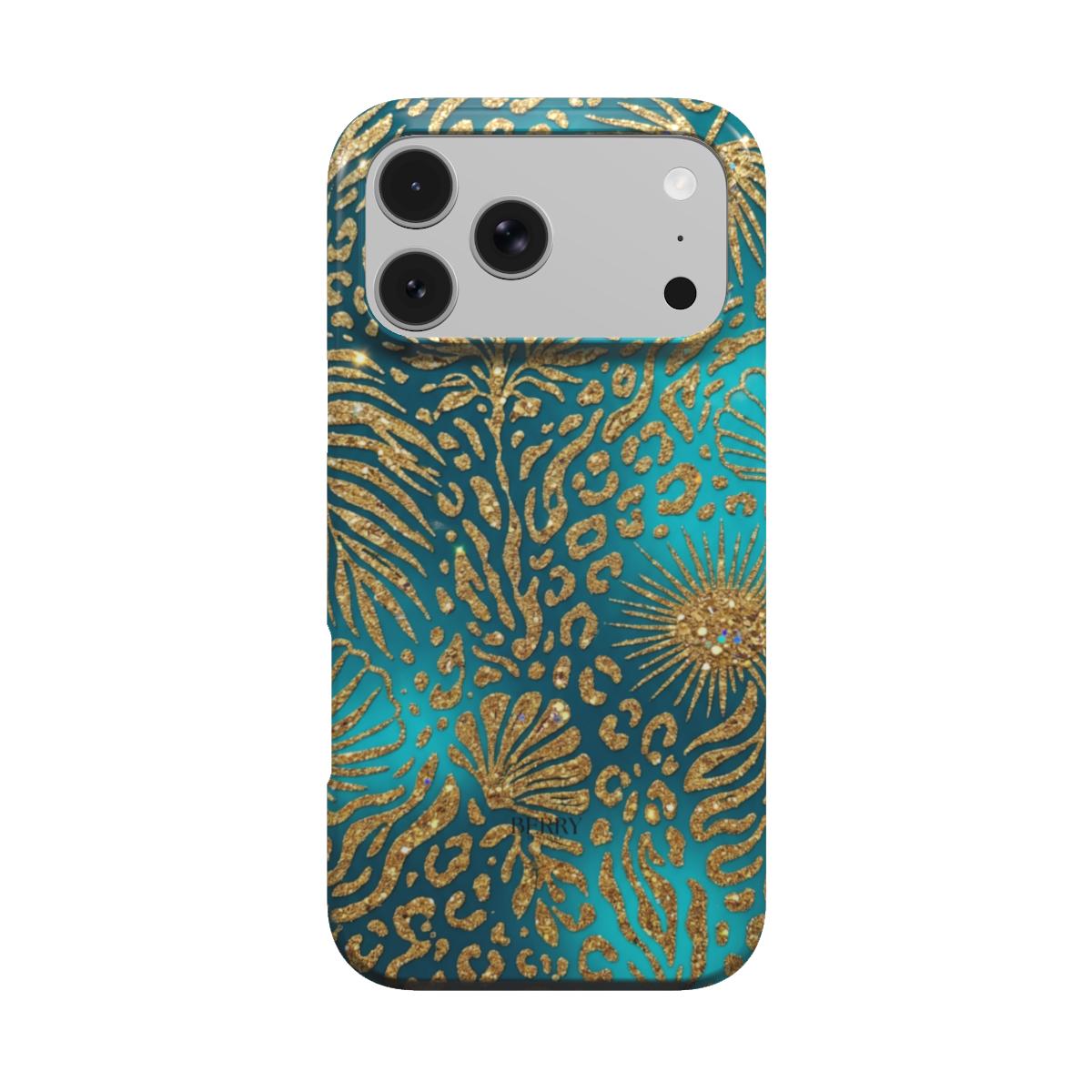 Euro 00's – ブルーの華やかなデザインのiPhoneケース