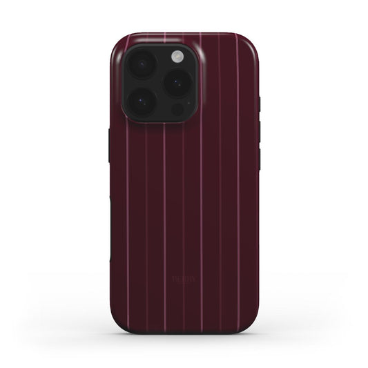 iPhone-hoesje met gestreept ontwerp kleur: bordeauxrood – Burgundy Fifth
